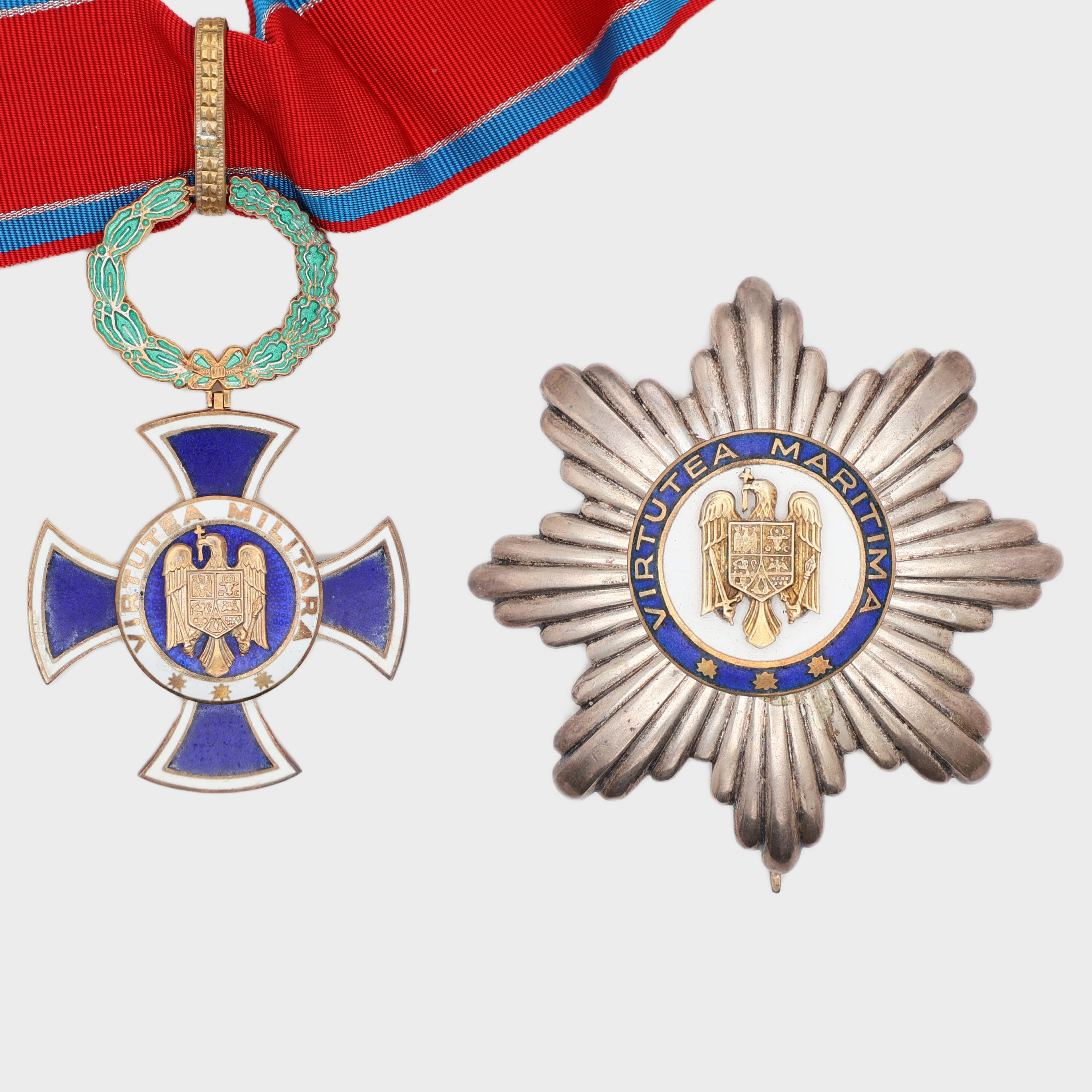 Romanian Order of Military Virtue Grand Officer Set (#007)