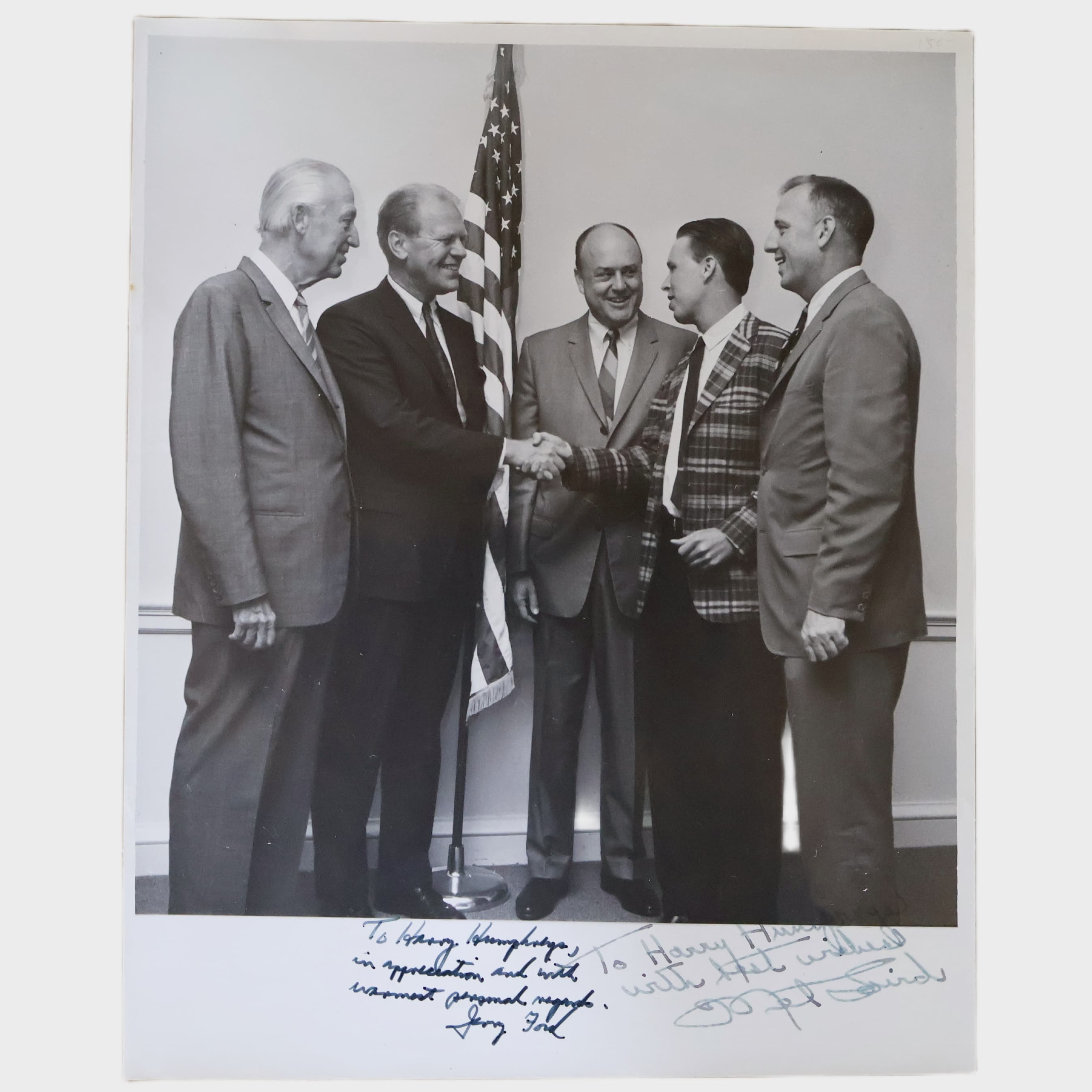 Gerald Ford & Melvin Laird Dual-Signed Photograph
