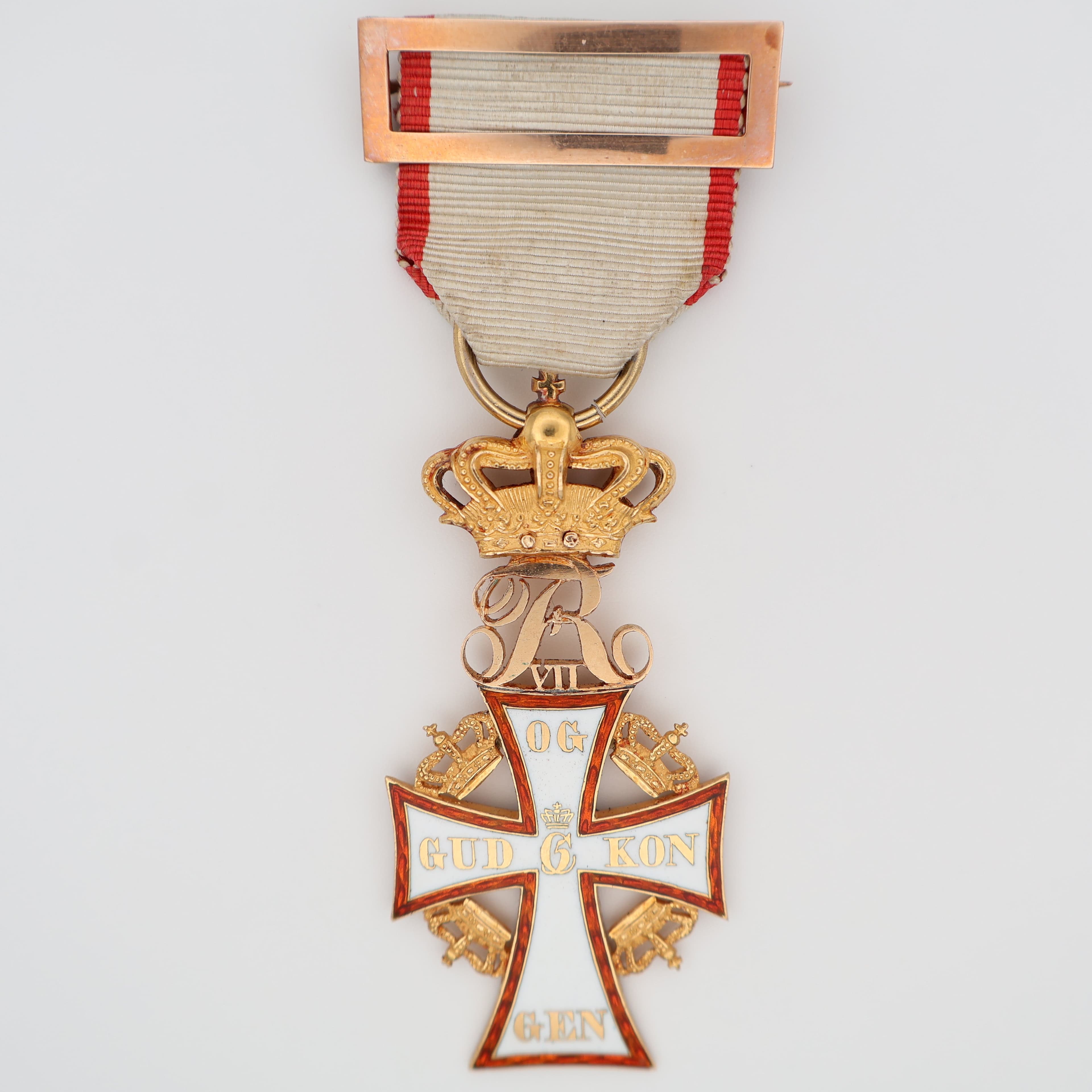 Denmark Order of Dannebrog Knight Grade Frederick VII (1848-1863). 18k Gold