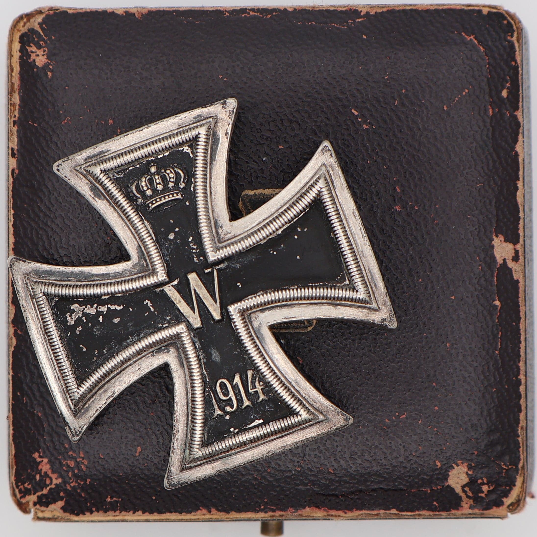Germany WWI 1914 EK1. Hallmarked "800". Cased. Iron Cross I Class