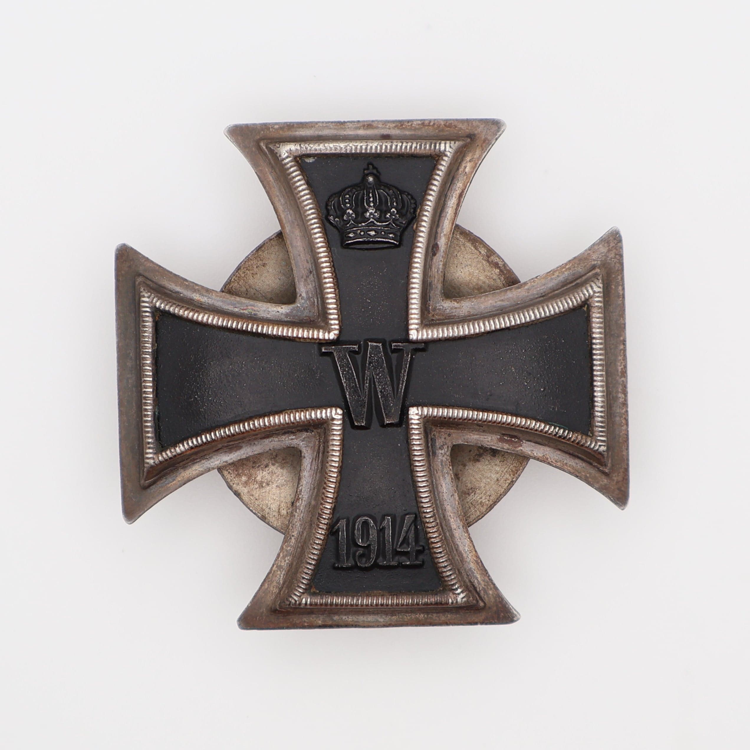 Germany WWI 1914 EK1. Screwback Variant. Hallmarked "800". Iron Cross I Class