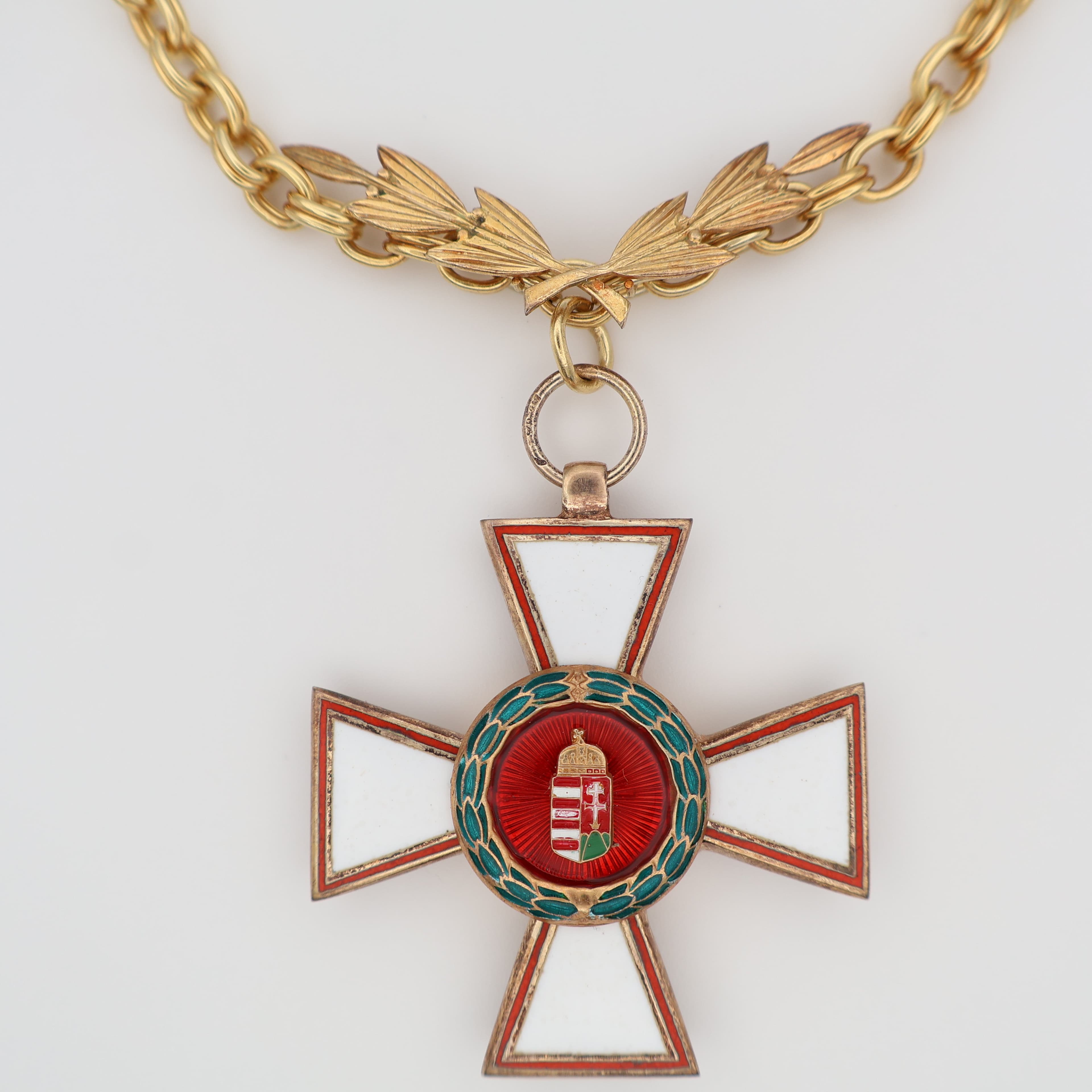Hungary 1991 Order of Merit Grand Cross Neck Badge and Collar. Military Version